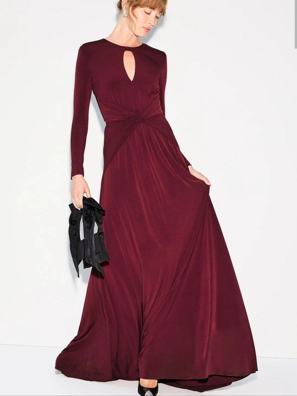 NISSA Long Sleeve Evening Gown Size 10 MSRP $599